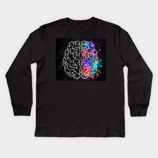 The painter mind VS the scientific mind Kids Long Sleeve T-Shirt